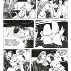 Ein Comic zeigt ein Paar in intimen Momenten in einem Auto, mit Dialogen über Vertrauen und Leidenschaft.