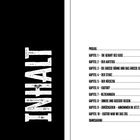 Links steht "INHALT" senkrecht in weißer Schrift. Rechts ein Inhaltsverzeichnis ab "Prolog" bis "Danksagung".