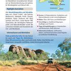 Australien. Entdecken und erleben. Highlights Australiens: Reisehöhepunkte und Attraktionen von „Down Under“. Inklusive Karten, Bilder und Tipps. Unten ein Foto einer offenen Landschaft mit Felsen und einem Geländewagen.