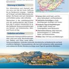 Titel: Südafrika. Übersicht über Reiseinformationen, Routen, Empfehlungen und kulturelle Highlights. Oben Karte, unten Landschaftsfoto.