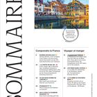 SOMMAIRE. Comprendre la France: BONNES NOUVELLES. Gemälde: Bunte Fachwerkhäuser spiegeln sich in einem ruhigen Wasser.