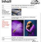 Inhalt mit Artikelliste: Themen wie Ängste, Verbrechen, Hexenjagd und Leseempfehlungen. Zwei Fotos: Besen und Person.