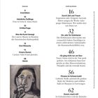 "Inhalt" steht groß oben. Themen: Innenleben, Kritikerfrage, Louvre, Kunstmarkt 2025. Unten eine Picasso-inspirierte Illustration.