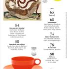 Venedig Tipps für die Biennale ab S. 54. Illustration eines Kaimans und einer Schlange. Rote Tasse und Untertasse unten.