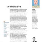"De buena uva" beschreibt Weinrouten in Kastilien-León. Illustration: Selbstporträt von 72 Kilos. Text über Wein, Tourismus. Links unten: "ECOS".