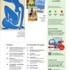 SOMMAIRE  
écoute mit maximalem Lerneffekt  
FACILE, MOYEN, AVANCÉ (Textlevel)  
DIGITAL-UPGRADE  
Culture 22-58  
Le français 41-67  
Nu bleu von Matisse Darstellung.  
Buchcover und Hinweise auf Hörverstehen.