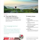 "12 The Lake District – trails less travelled. In every issue. The language section 47-65. I ❤️ NY." 

Eine Landschaft mit einem Schaf.