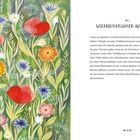 No. 6: Wildblumensamen ausstreuen. Links bunte Blumenillustration, rechts Text über das Pflücken und Nutzen von Wildblumen.