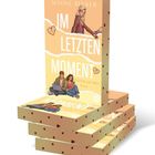 Buch "Im letzten Moment" von Maxine Reuke. Illustration mit Personen und Herzen; warmes, sanftes Farbdesign.