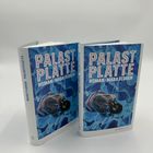 Zwei Bücher mit dem Titel "PALAST PLATTE" von Mara Floren. Cover zeigt eine Person in Wasser.