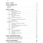 Inhaltverzeichnis mit Kapiteln zu Vorwort, Tipps, Training, Lösungen, Prüfungssimulationen und Musterlösungen.