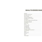 Text: "INHALTSVERZEICHNIS" gefolgt von Kapiteltiteln und Seitenzahlen, beginnend mit "Einleitung" auf Seite 9.