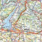 Karte von Verona und Umgebung, mit Städtenamen wie Verona, Garda und Rovereto sowie Straßen und geografischen Merkmalen.