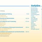 Inhalt mit Seitenzahlen, darunter: "An der Diemel von der Quelle nach Warburg 71 km" und "Stadtpläne" mit Ortsnamen und Seitenzahlen.