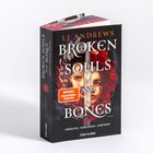"BROKEN SOULS AND BONES" von LJ Andrews. "Spiegel Bestseller-Autorin". Cover zeigt Gesichter und rote Rosen.