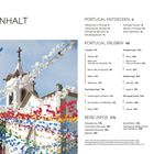 INHALT: Portugal entdecken, erleben, Reise-Infos. Bild: Kirche mit farbigen Girlanden vor blauem Himmel.