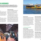 Musterlayout: EINFACH ANKOMMEN. Anreiseoptionen nach Kopenhagen: Bahn, Bus, Flugzeug, Auto. Hygge Atmosphäre im Hauptbahnhof.