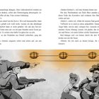 »Rechts!« »Stehen bleiben!«, rief eine Stimme. Personen in Uniform mit Waffen, Kinder fliehen, Alarm geht los.