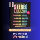 "600 abwechslungsreichen Worträtsel. Aus zwei scheinbar einfachen Hinweisen entsteht ein gemeinsames Lösungswort." Eine Illustration.