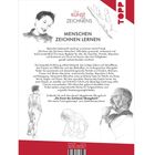 "Die Kunst des Zeichnens. Menschen zeichnen lernen" beschreibt ein Zeichenbuch. Illustrationen von Gesichtern und Händen.