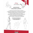 „MENSCHEN ZEICHNEN LERNEN“. Skizzen menschlicher Figuren, eine im Profil mit Schubkarre, andere in verschiedenen Posen.