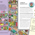 **Was gehört zur Requisite?**  
Vasen, Regenschirme, Äpfel, Körbe, Weinflaschen, Geschenke, Brettspiele, Schwerter, Seifenblasen.  

Bunt gestaltete Illustration eines mit Objekten gefüllten Regals.