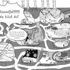 Sprechblasen mit "Stooooffel!!!!!!!!! Wo biiiist du?" und "He, Ca! Bin ja gleich da...". Räume wie Speisezimmer, Dschungelraum, verbotene Zone.