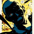 "WARUM TUN LEUTE, WAS SIE TUN?" "Oh mein Gott, ER TRÄGT EI--" Dunkle Silhouette eines Gesichts mit einem orange leuchtenden Auge.