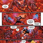 KRYPTON. Tief unter den Redlands, vor Jahren. Männer in Rüstungen retten Überlebende in roter, rauchiger Umgebung.