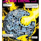 „Es war einmal ...!“ „Apokolips“. „Legends“-Logo, Autoren. Illustration: Zerstörter Planet vor gelb-schwarzem Hintergrund.