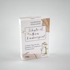 "Schule ist kein Kinderspiel". 55 Tipps für entspannte Grundschulzeit. Zeichnung: Kind mit Blondine, Stift und Papier.