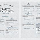 Inhaltsverzeichnis eines Buches: Städte und Dörfer. Themen: Küstenregionen, Wälder, Wüsten, Berge, Sumpfgebiet, Frostlande.