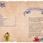 Links blau-rotes Verzierungen, rechts "Baden-Württemberg" auf Banner. Darunter Erklärung zum Bundesland. Unten ein Wappen.