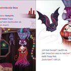 Titel: "Eine geheimnisvolle Dose". Illustrationen zeigen eine kleine Vampirin und eine Fledermaus.