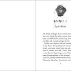 Kapitel 1: Späte Reue. Ein Text beschreibt Kiki, die nach fünfzehn Stunden Schlaf aufwacht. Eine Zeichnung eines Planeten.