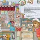Texte: "Mama ist die Beste", "Linsen", "Nüsse", "Reis", "Abenteuer!", "Willlinge". Illustration: Bär in Küche mit Geschirrstapel.