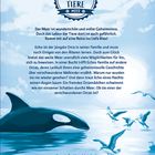 "Das geheime Leben der Tiere: Meer" steht zentral. Ein Orca schwimmt, umgeben von fliegenden Vögeln über dem Wasser.