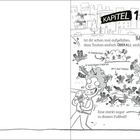 Kapitel 1: "Ist dir schon mal aufgefallen, dass Tauben einfach ÜBERALL sind?!"; Illustration von Tauben und Menschen in einer Stadt.