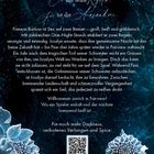 Text über Regeln und Ausnahmen. Handlung mit Finneas Barlow und Josslyn, voller Leidenschaft und Geheimnisse. Florale Gestaltung.