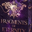 Text: P.J. Ried, Fragments of Eternity, Loewe Intense. Design: Goldene Ornamente und violette Blumen.