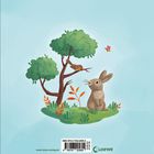 ISBN 978-3-7432-2585-5. Ein Hase sitzt vor einem Baum mit einem Vogel, daneben fliegt ein Schmetterling.