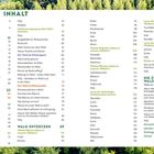 Inhaltsverzeichnis: Vorwort, Was ist Wald?, Wald verstehen, Wald entdecken, Zukunft des Waldes. Texte in Grüntönen.