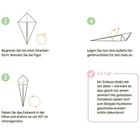 Anleitung zur Falttechnik eines Origami-Schwanes mit nummerierten Schritten und Anweisungen.