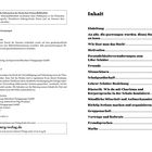 Links: Kontaktinfo und rechtliche Hinweise zum Verlag. Rechts: Inhaltsverzeichnis mit Kapitelüberschriften und Seitenzahlen.