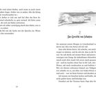 Seite 24: Text über einen Hafen.  
Seite 25: Kapitel 2, "Das Gewicht von Schatten", Erzählung über eine Katze.  
Illustration: Flasche am Strand.