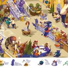 Wie viele Fliegen kannst du zählen? Finde: die Monster-Torte, den schiefen Tassen-Turm von Tüffelberg, den Tropen-Hut.