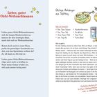 Links Gedicht: "Lieber, guter Olchi-Weihnachtsmann...will auch immer krötig sein!" Rechts Anleitung für olchige Anhänger.