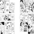 Eine Manga-Szene mit jubelnden Zuschauern und Sprechblasen: "Willkommen zum Halbfinale der Ojo White Knights!", "Sak...uraba", "Woah!"