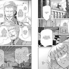 Comic mit ernsten Männern in Diskussion. Schauplatz ist ein beeindruckender Gerichtsraum und eine historische Stadt.