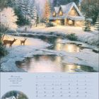 Text: "Gott ist die Liebe; und wer in der Liebe bleibt, der bleibt in Gott und Gott in ihm. Januar." Winterlandschaft mit Hütte.